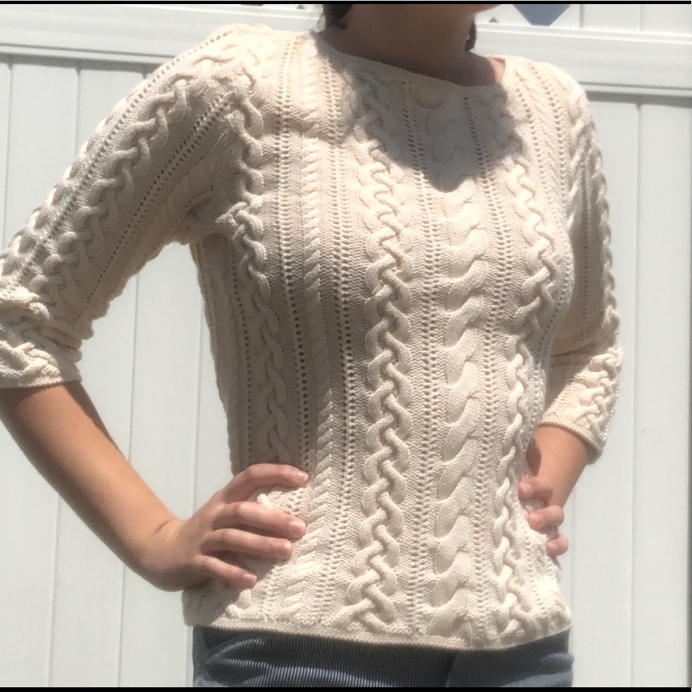 Ralph Lauren White Knit Sweater